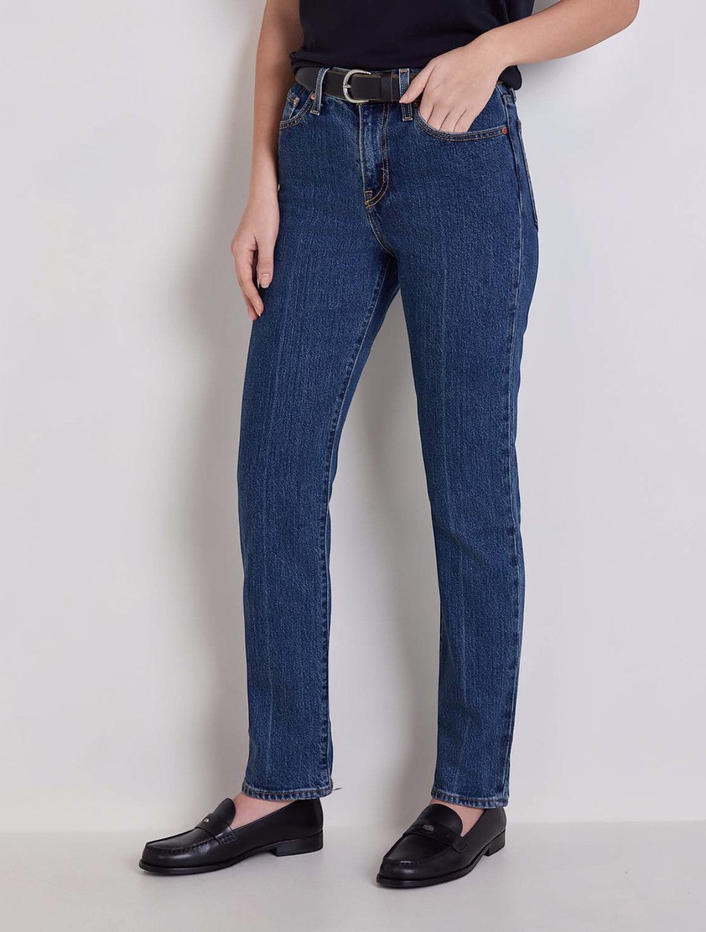ג'ינס Wedgie סלים פיט מותן גבוה