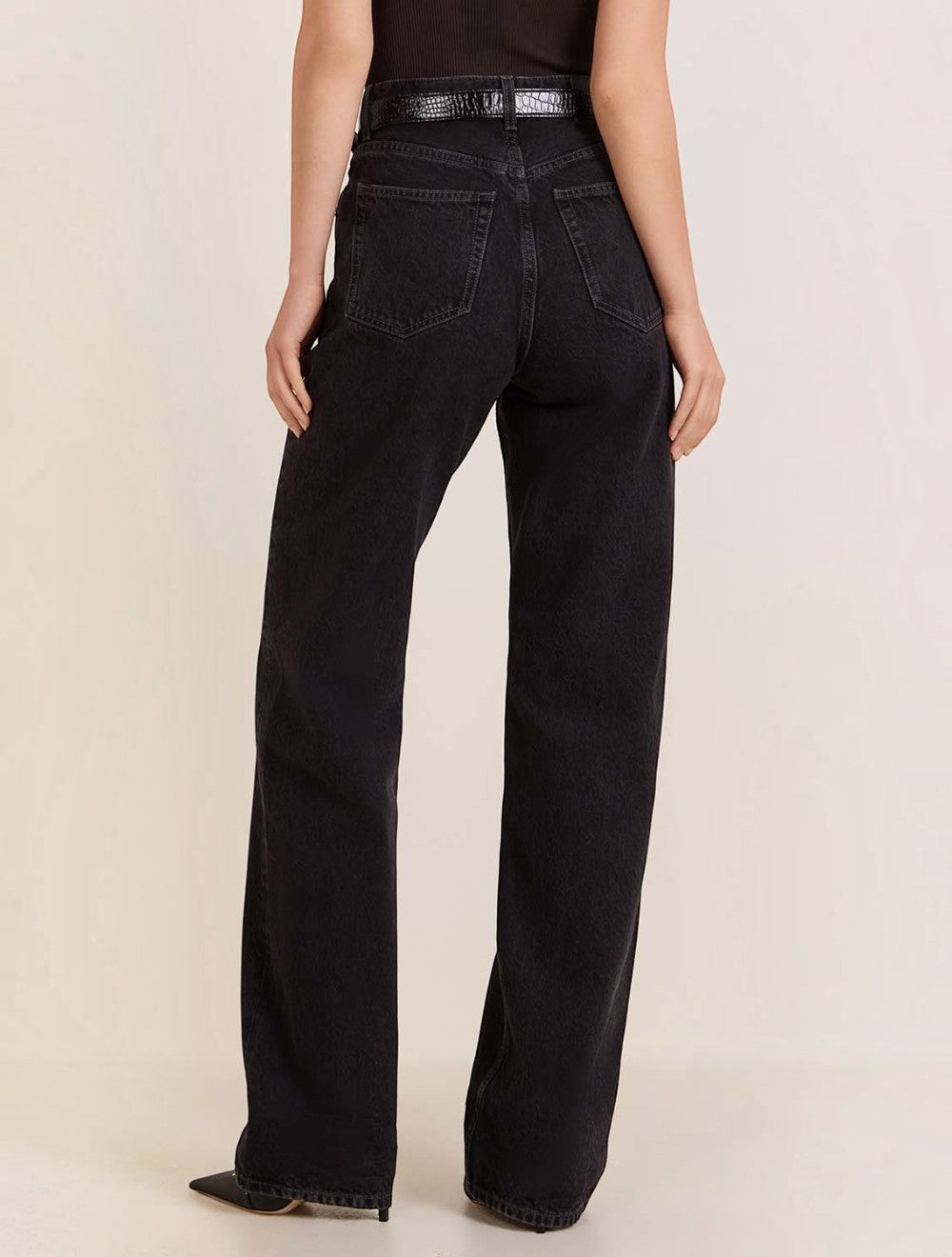 ג'ינס v-waist ארוך בגי