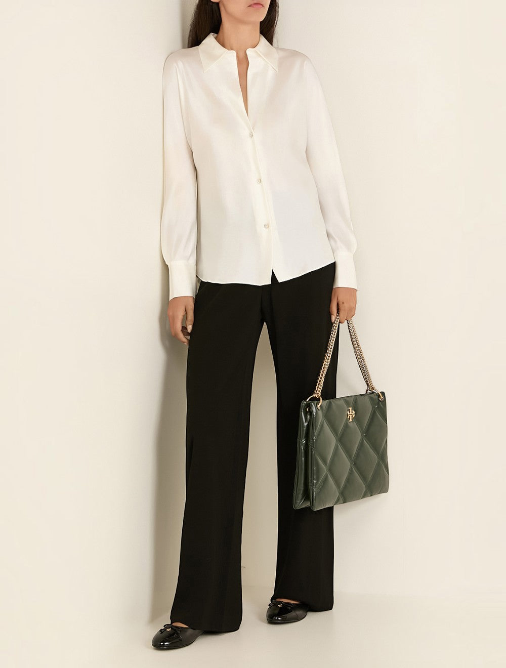 מכנסיים Colette High-Rise Crepe Bias