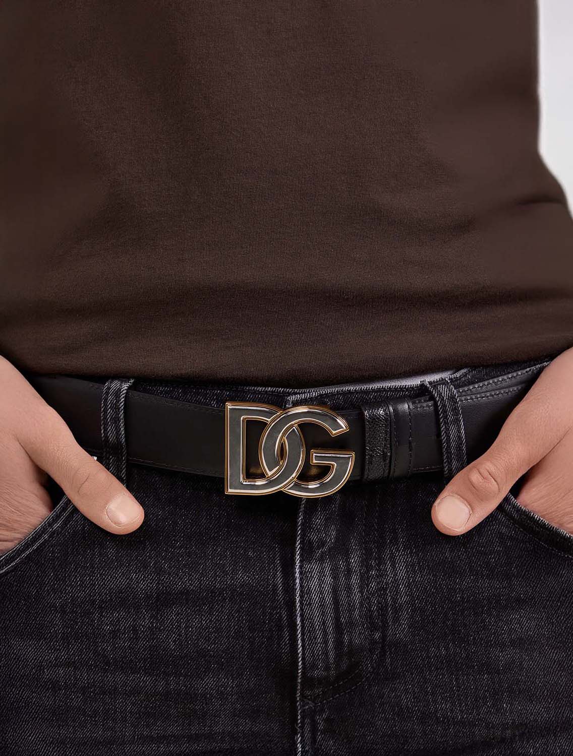 חגורה Calfskinv DG לוגו
