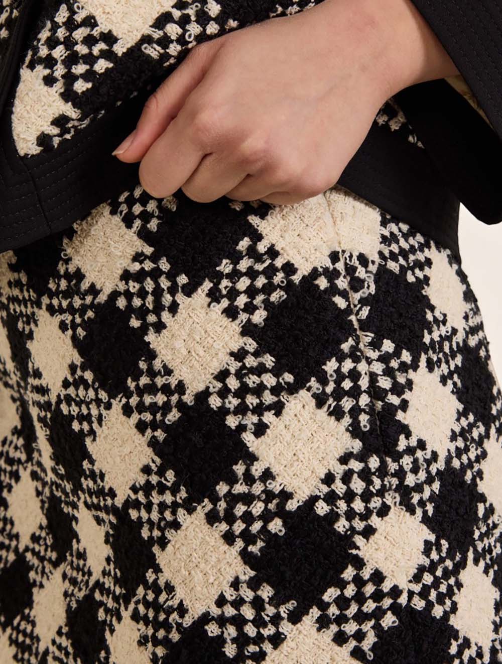 חצאית Damier Tweed קצר