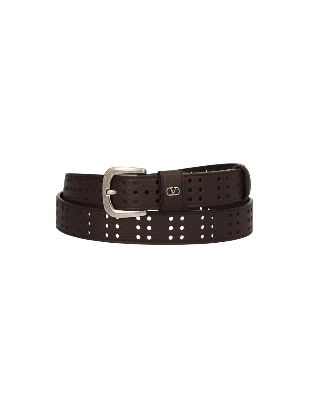 חגורת עור מיני VLogo סיגנייצ'ר Perforated Deer Calf
