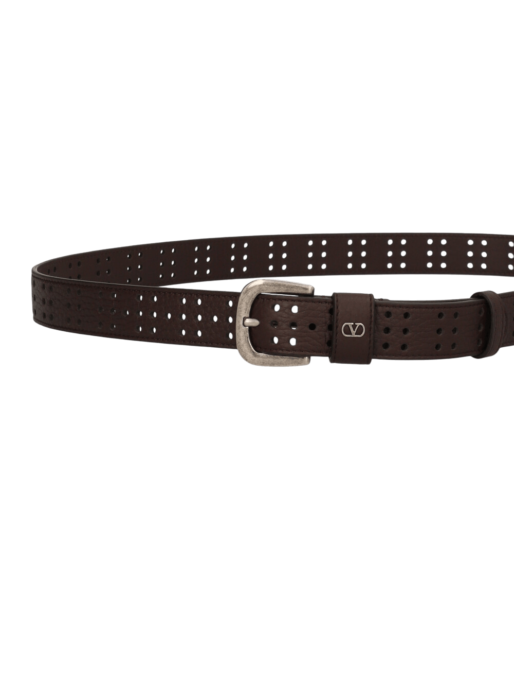 חגורת עור מיני VLogo סיגנייצ'ר Perforated Deer Calf