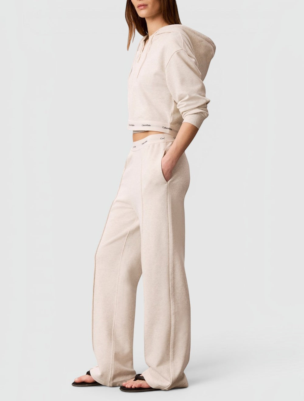מכנסי ג'וגר בד מגבת עם לוגו