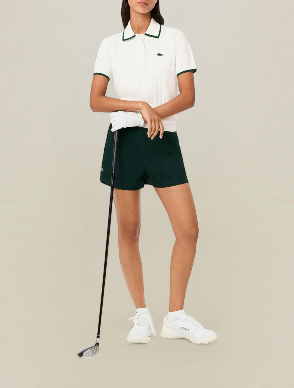 סוודר שרוול קצר חולצת פולו צווארון Golf
