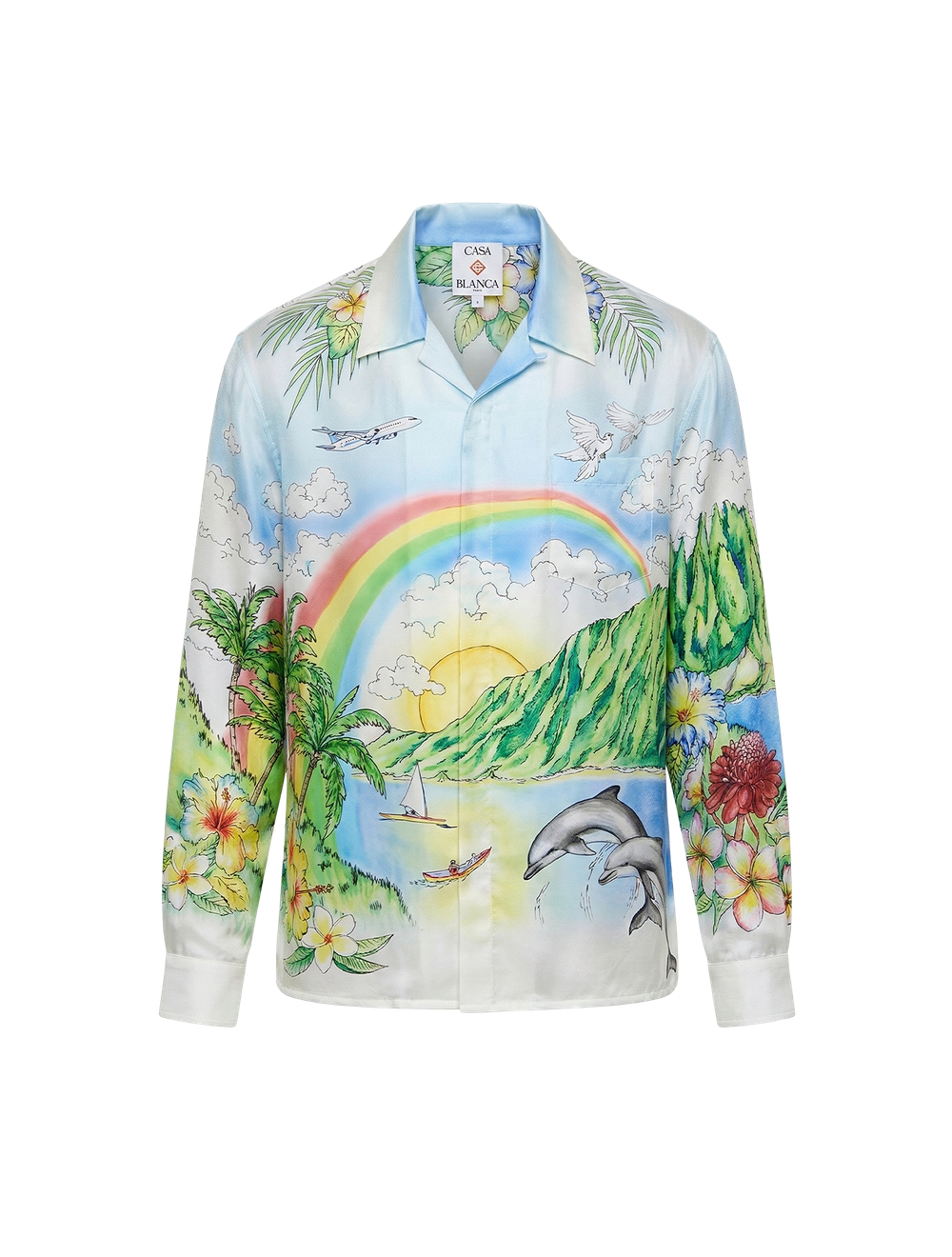 חולצה מכופתרת Aloha משי