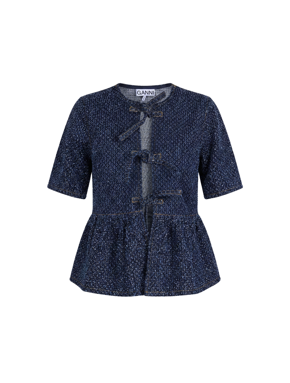 חולצה Tweed דנים Peplum