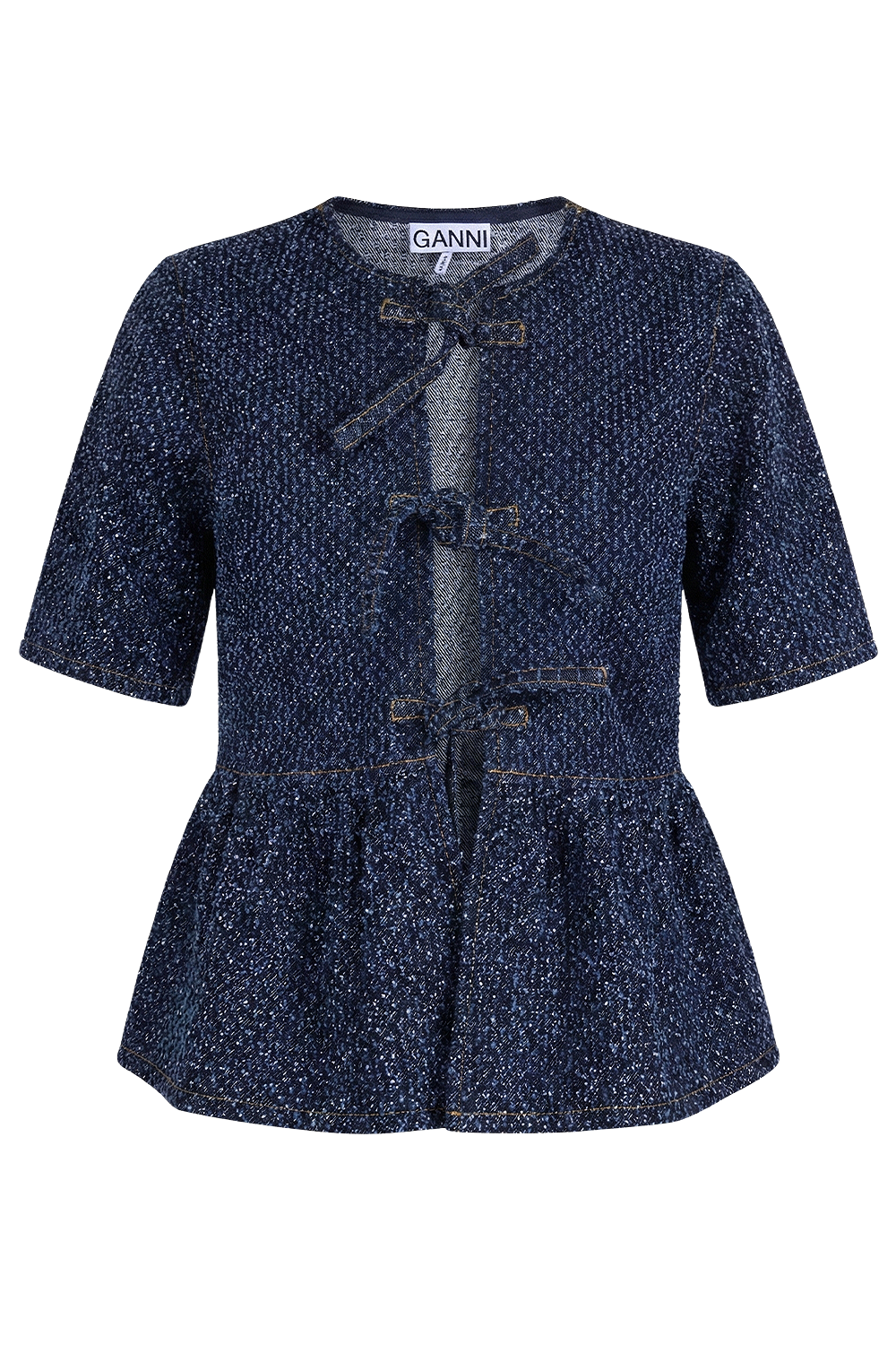 חולצה Tweed דנים Peplum