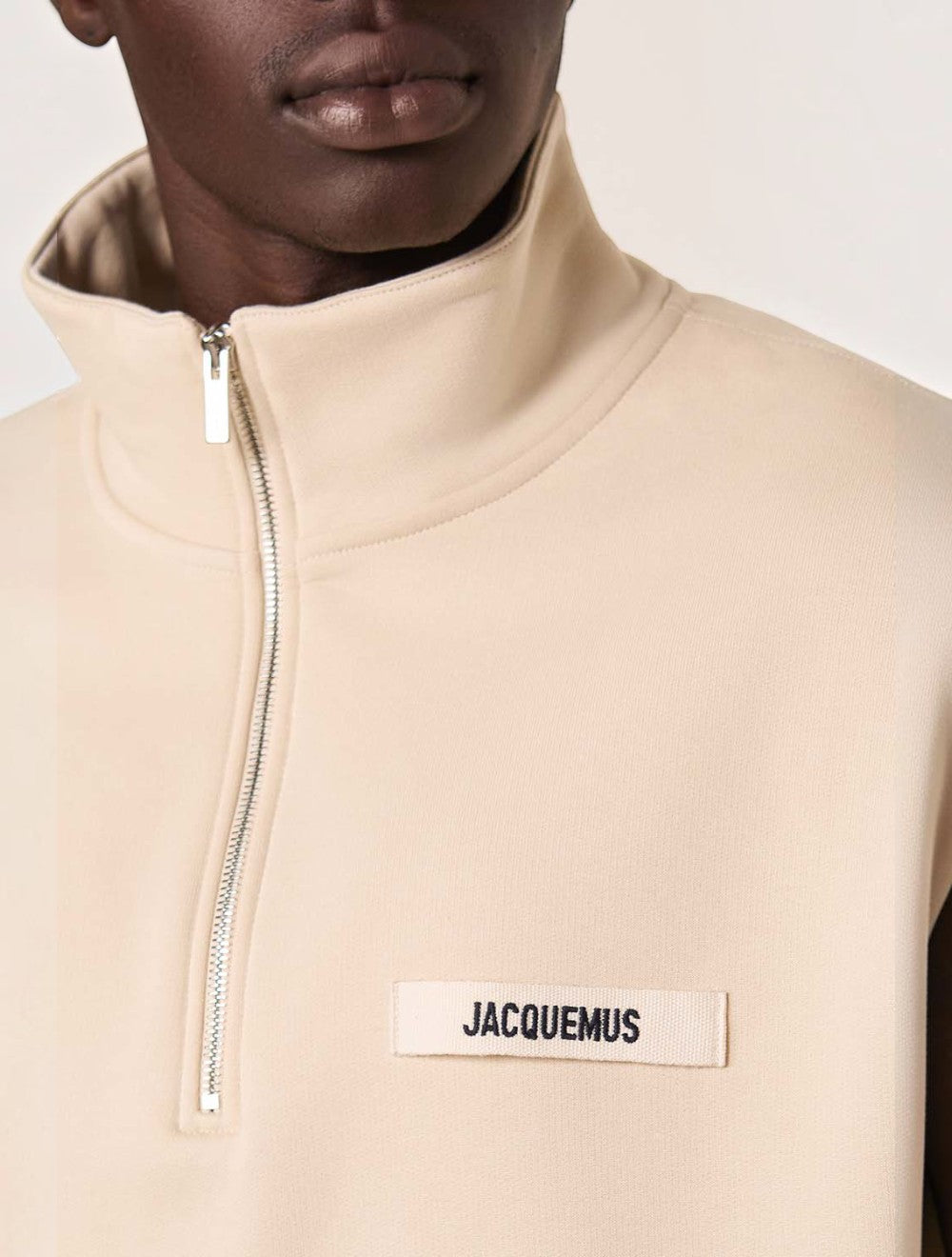 סווטשירט גרוסגריין Zipped-Rollneck כותנה