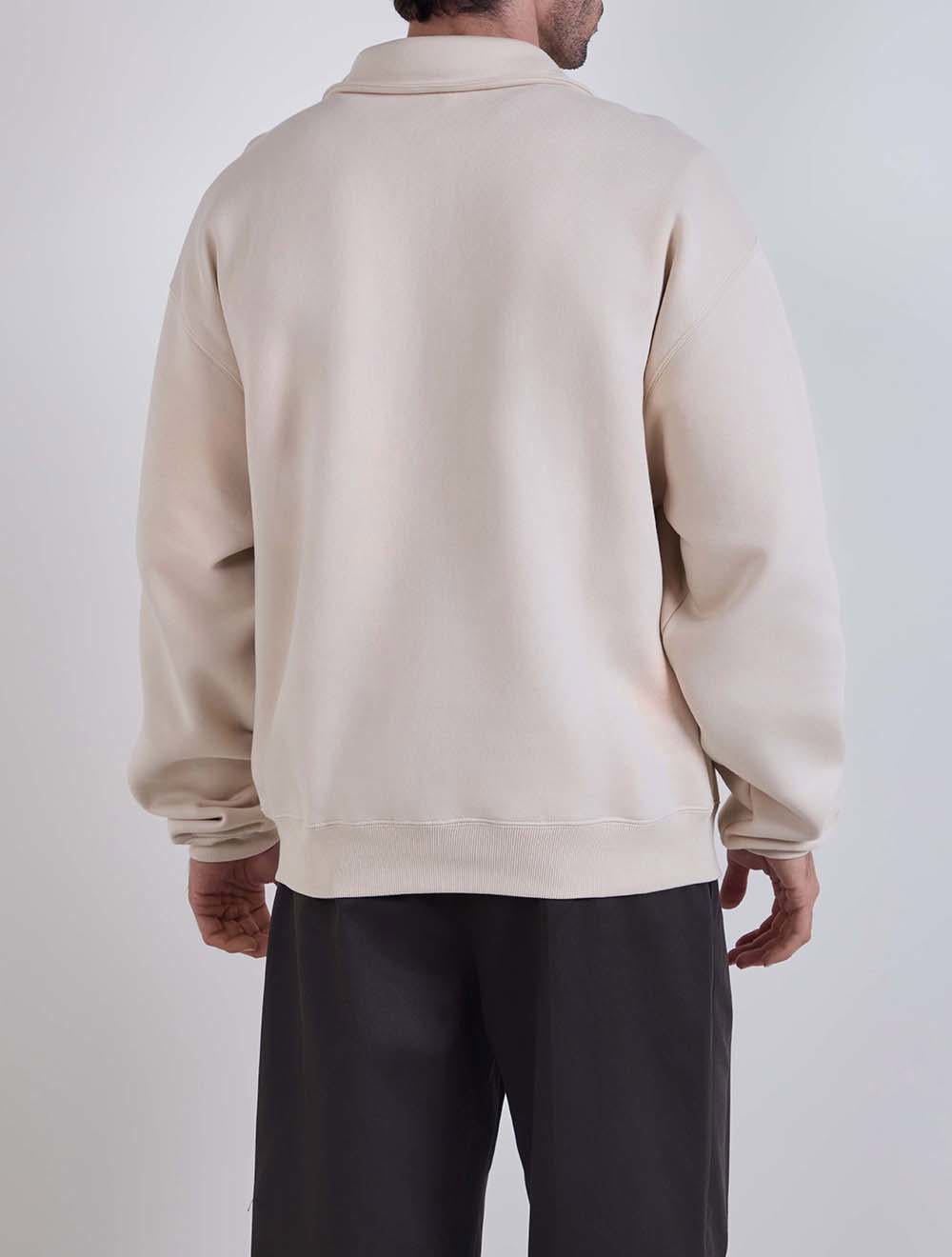 סווטשירט גרוסגריין Zipped-Rollneck כותנה