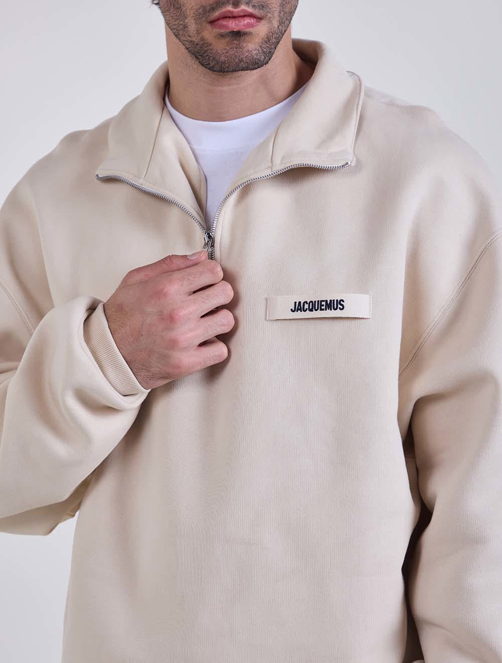 סווטשירט גרוסגריין Zipped-Rollneck כותנה