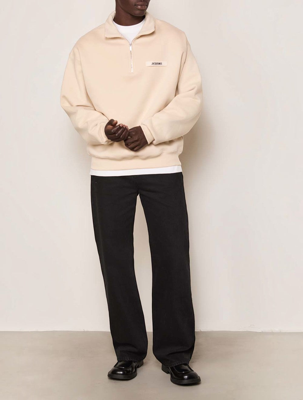 סווטשירט גרוסגריין Zipped-Rollneck כותנה