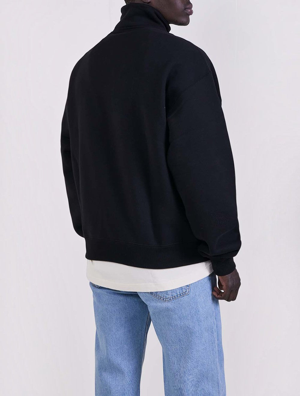 סווטשירט גרוסגריין Zipped-Rollneck כותנה