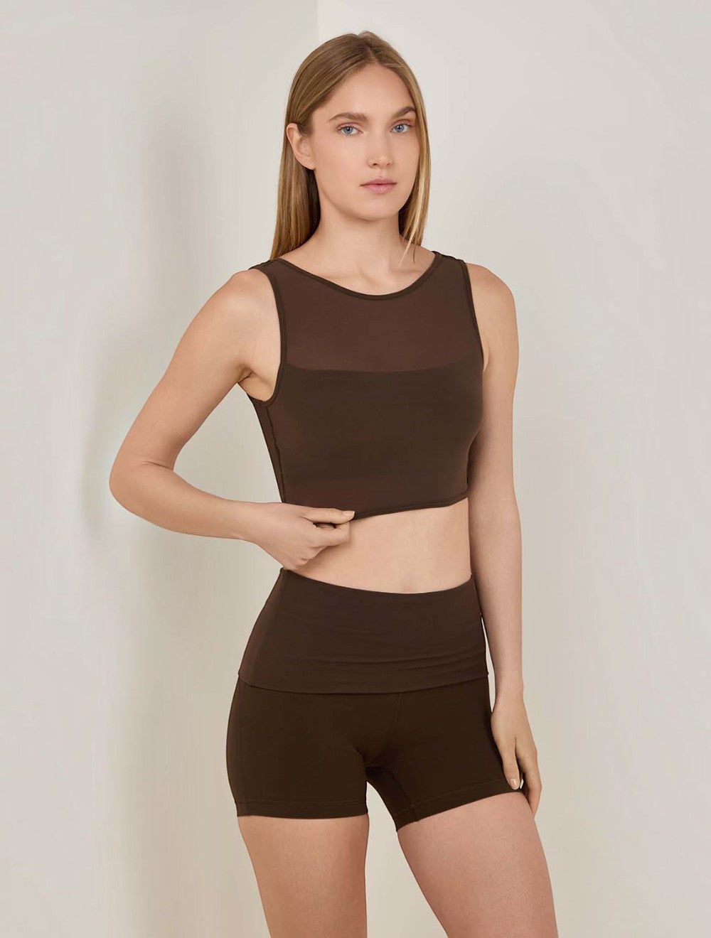 Bend This רשת Bandeau and צווארון וי חזייה תמיכה קלה, מידת כוס מידת כוס A-C