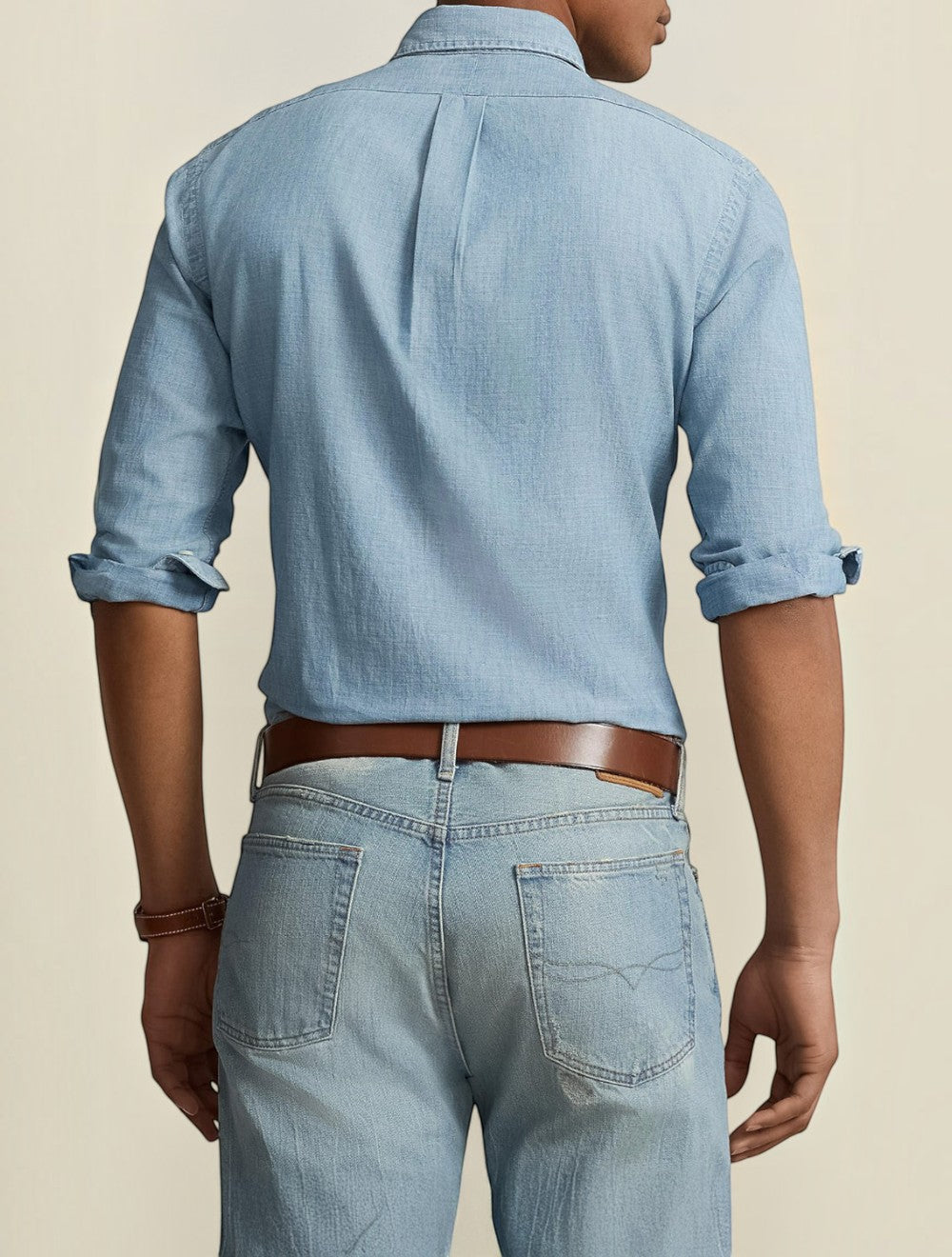 חולצה מכופתרת קסטום פיט Chambray