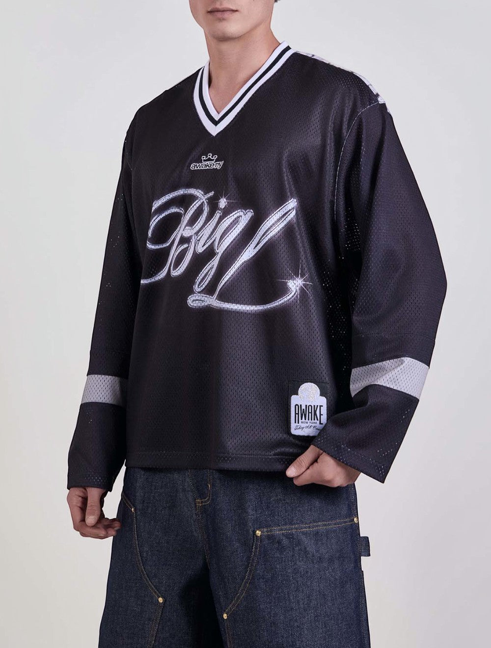 חולצה מכופתרת Awake Ny x Big L ''the Big Picture'' Hockey ג'רסי