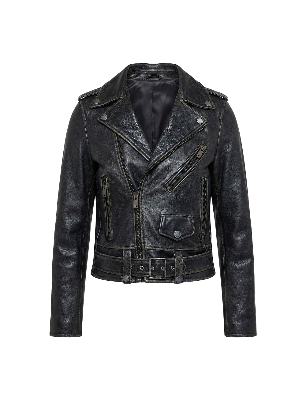 ז'קט סלים עור Biker