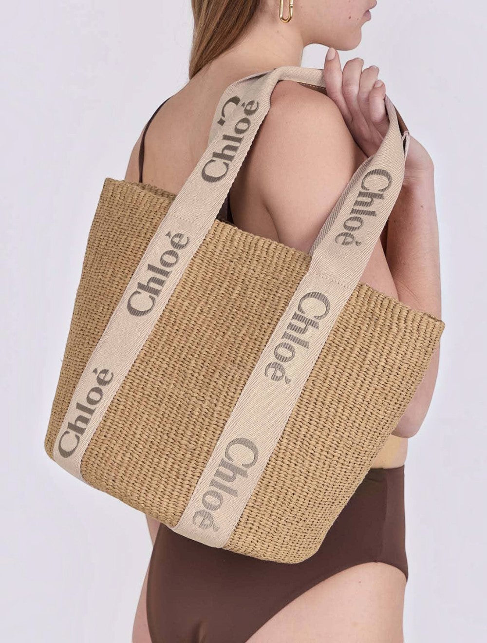 תיק Woody גדול Natural Fibres Basket