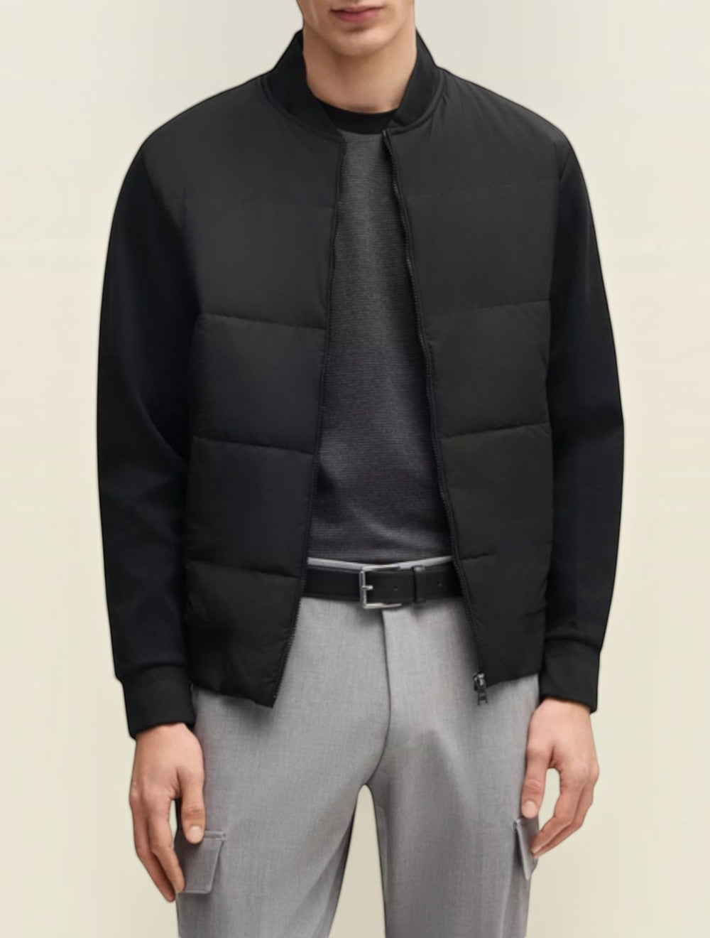 סווטשירט עם רוכסן עם Padded Front