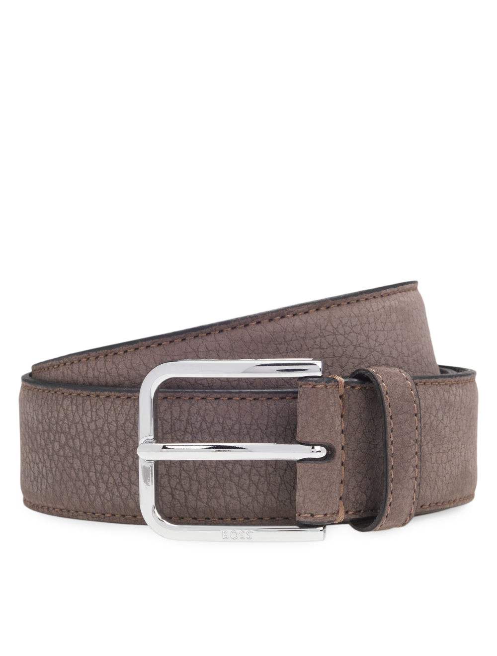 חגורה Nubuck עם Polished Pin אבזם