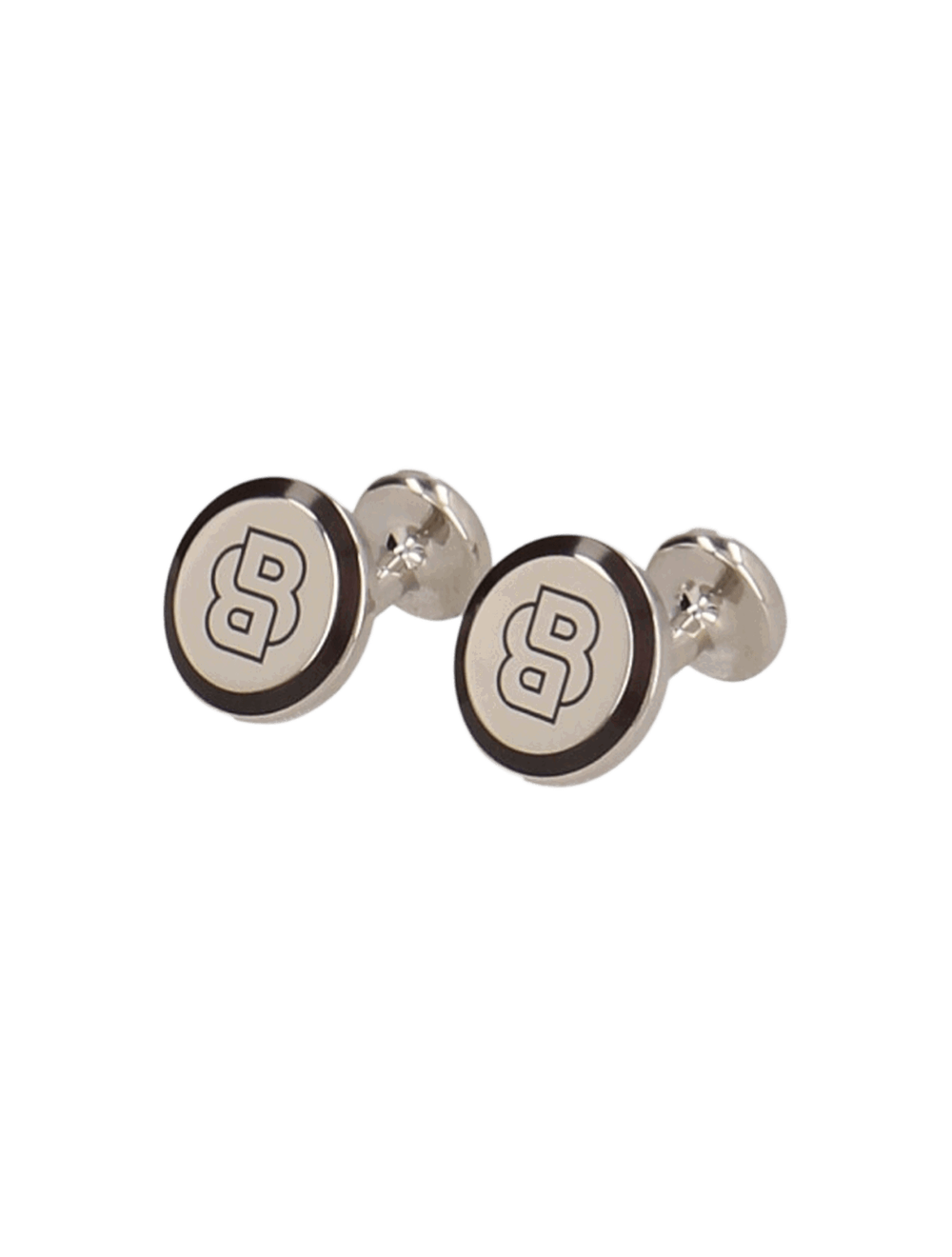 עגול Cufflinks עם כפול B לוגו