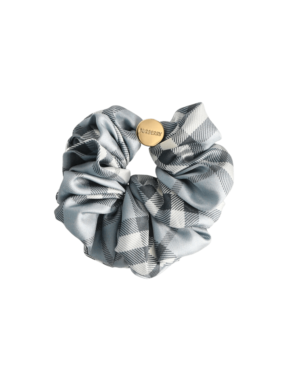 משבצות משי Scrunchie
