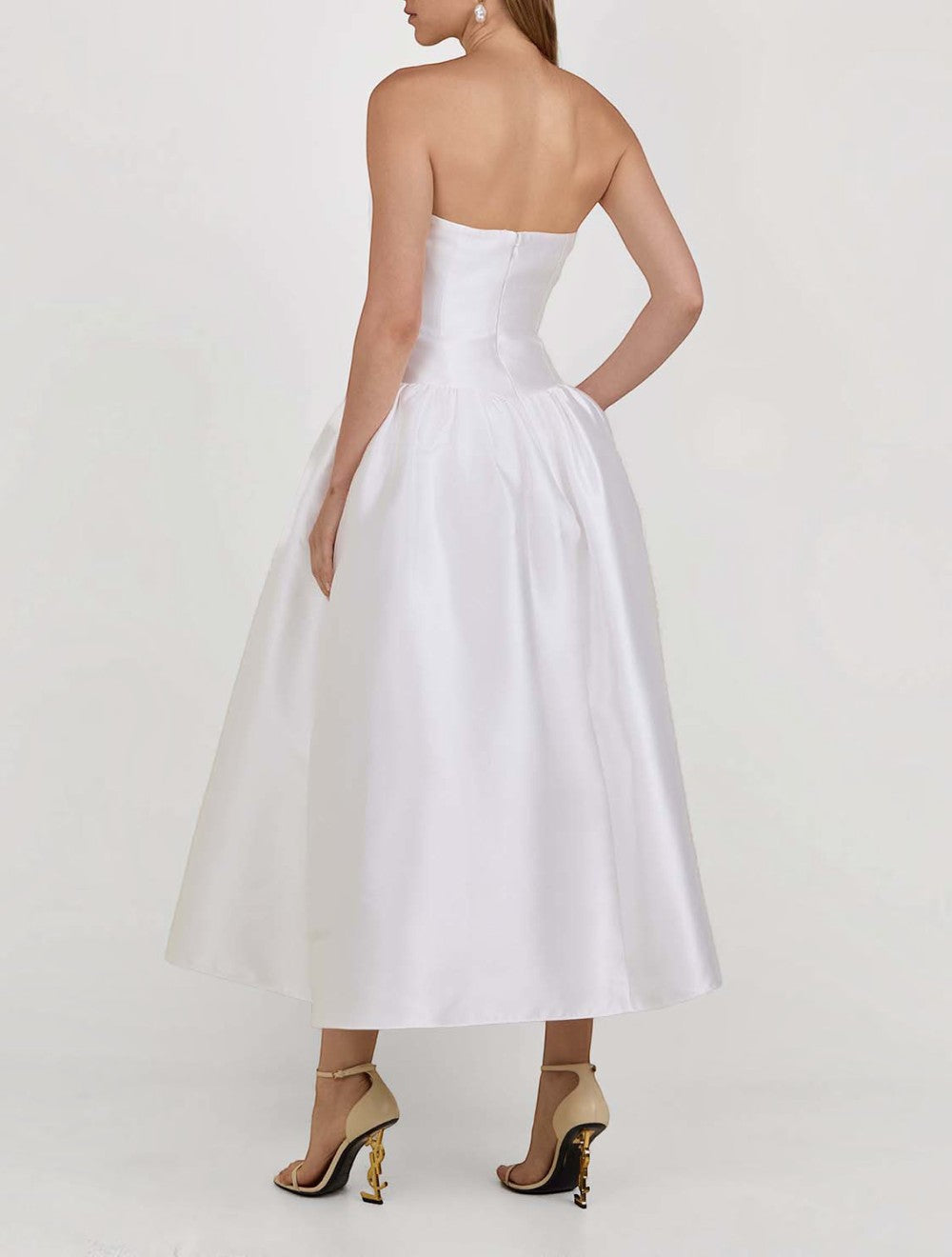 שמלת מידי טפטה Strapless
