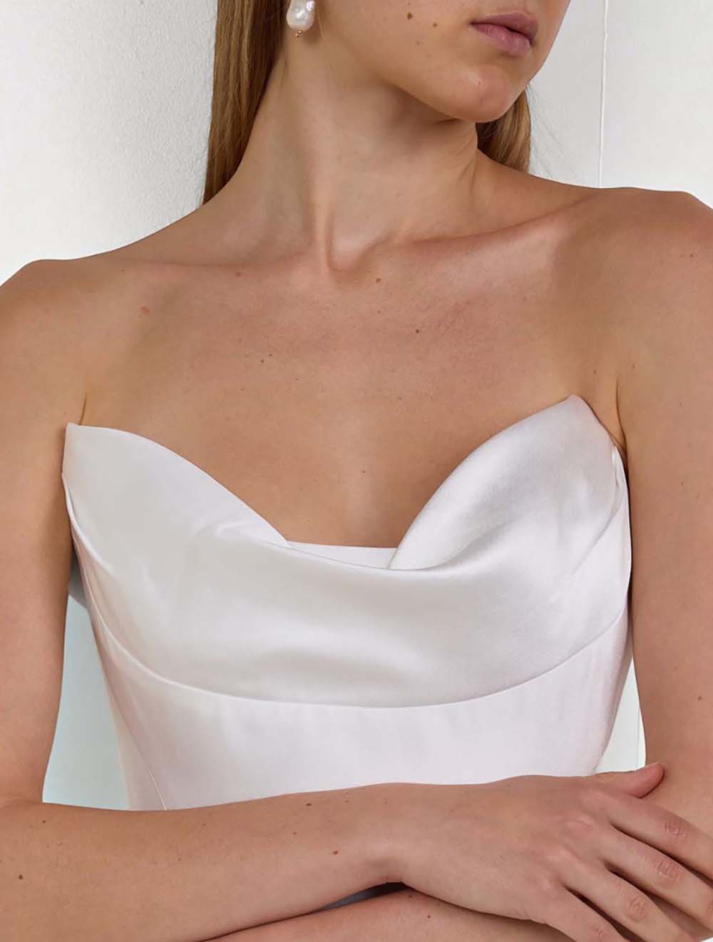 שמלת מידי טפטה Strapless