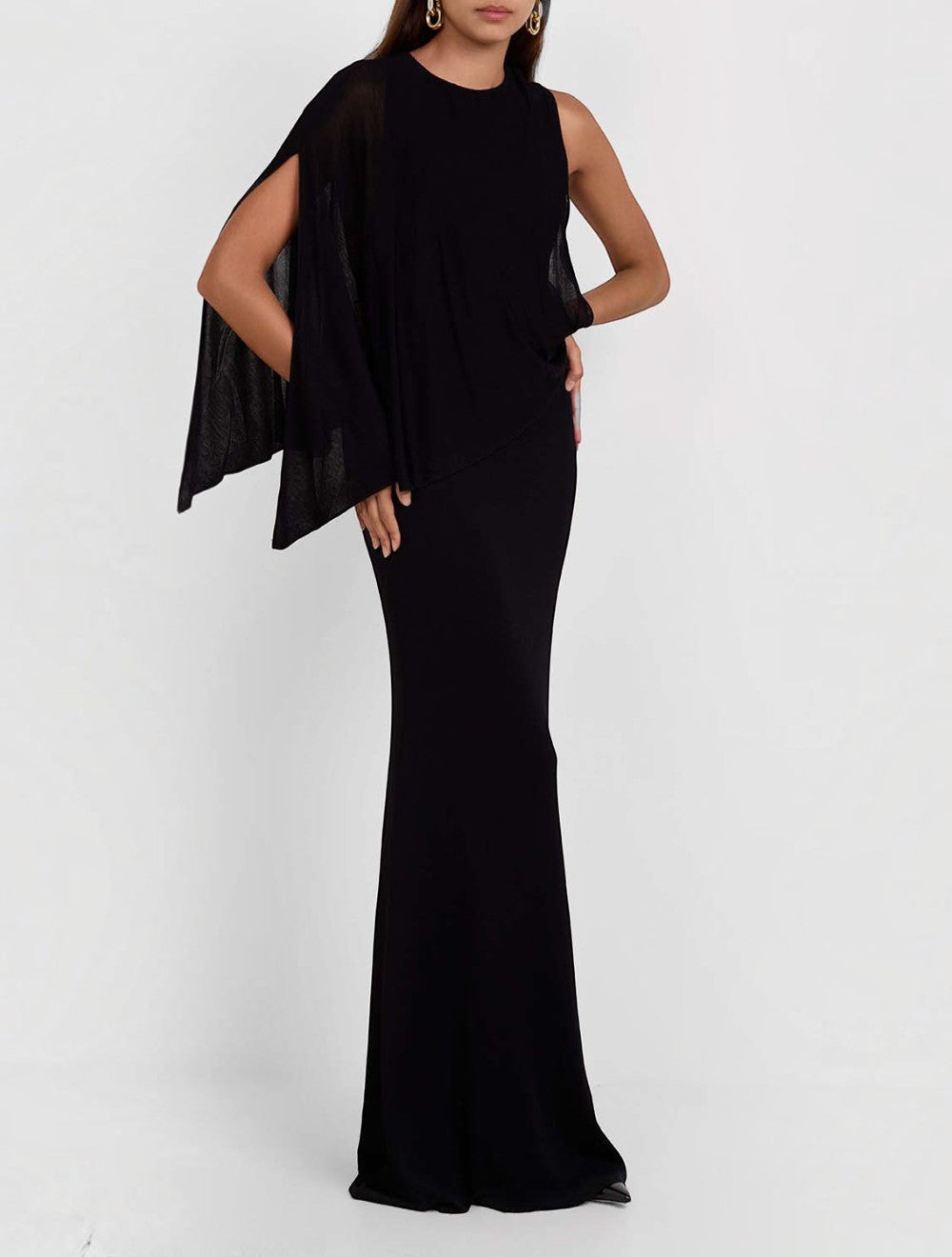 שמלת מקסי One Shoulder סרוג