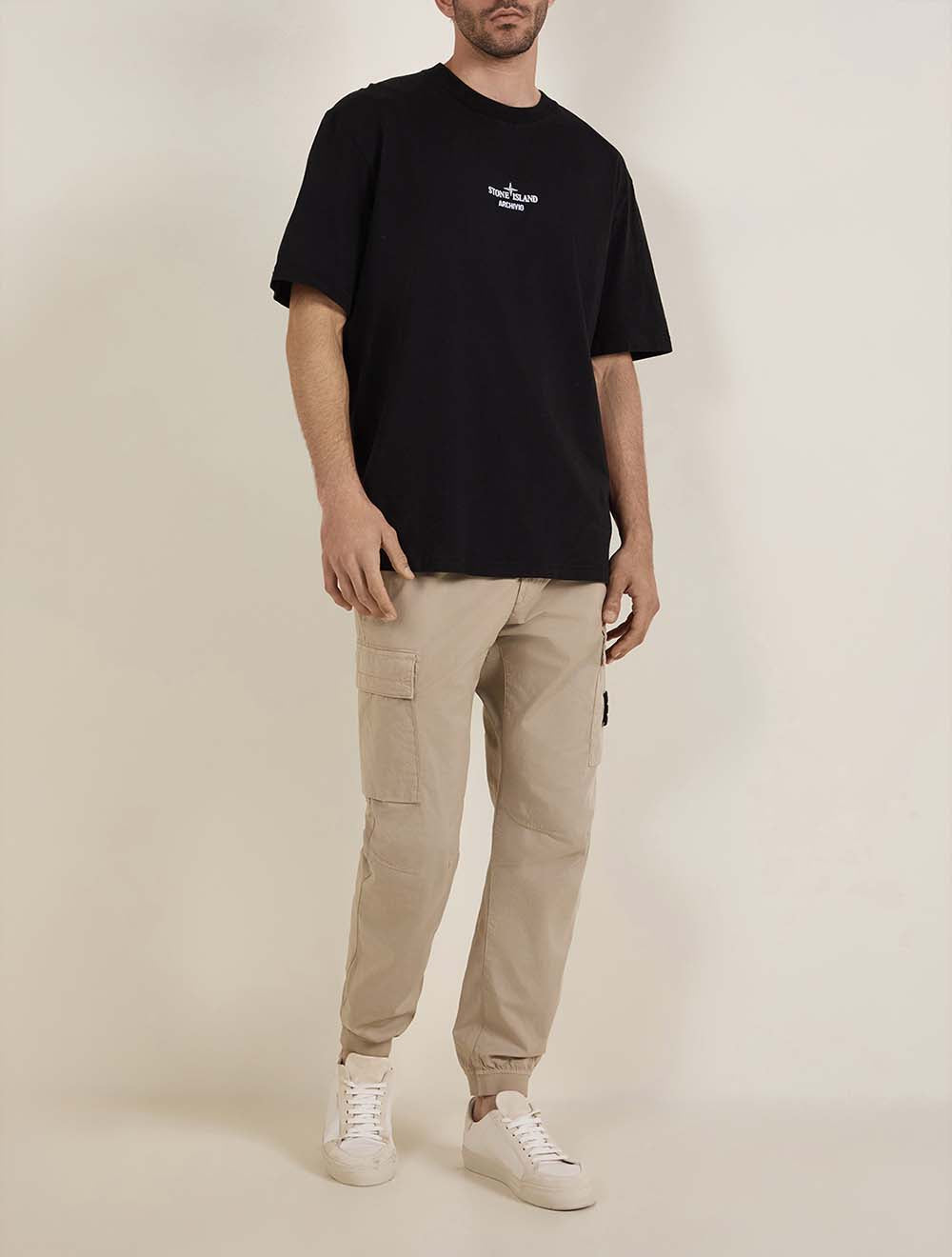 מכנסיים סלים פיט Cargo כותנה עם רוכסן Pockets