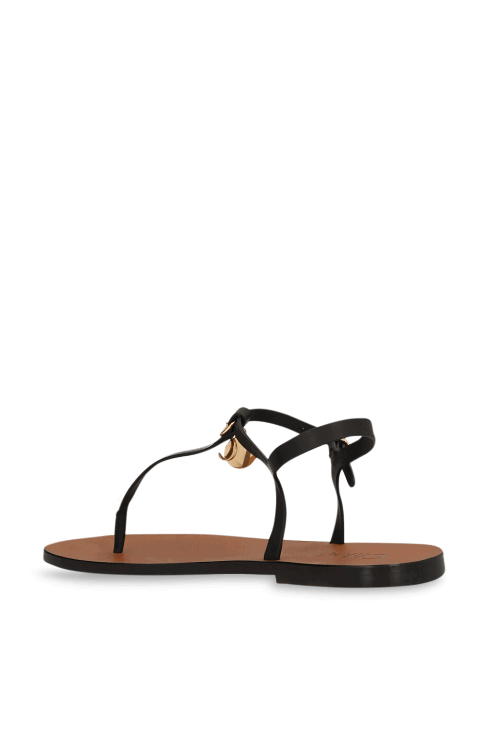 סנדלי עור Charms Buckled קרסול רצועה