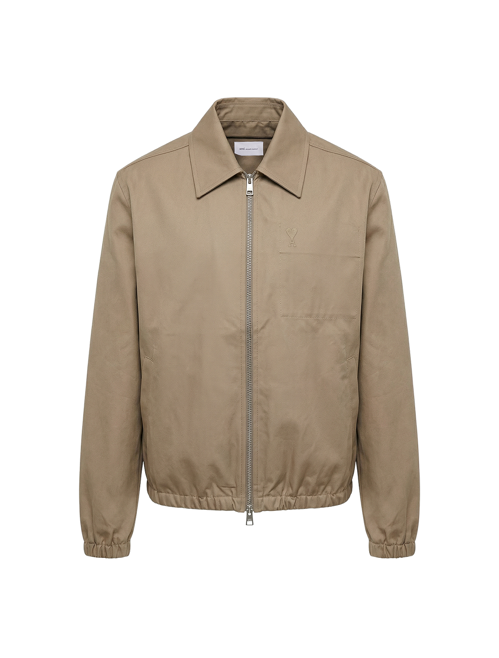 ז'קט Zipped כותנה Gabardine