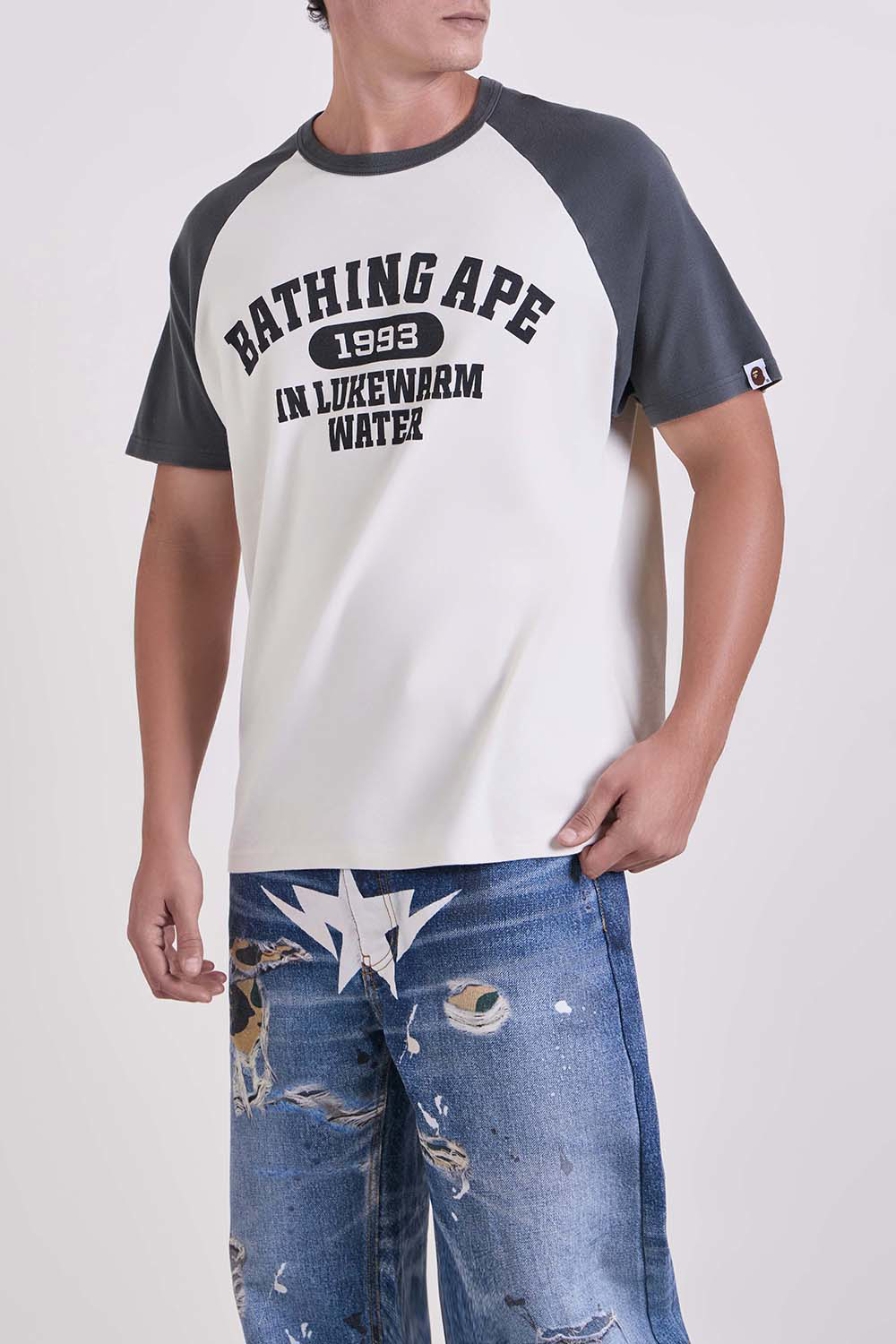 טי שירט Bathing Ape Raglan כותנה