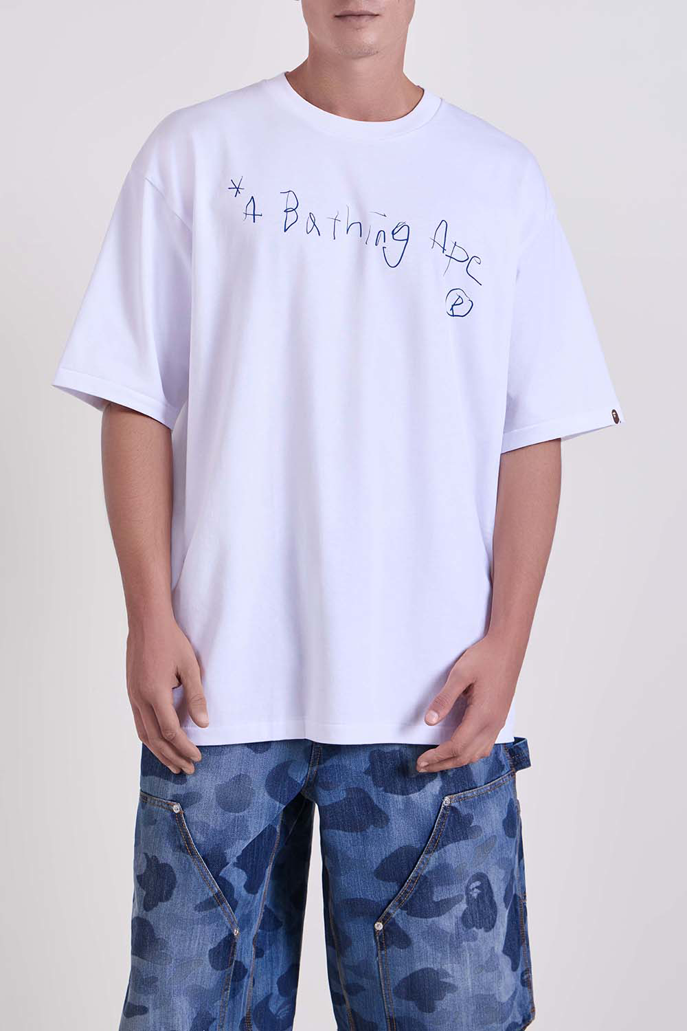 טי שירט Hand Draw Bathing Ape רלקסד פיט כותנה