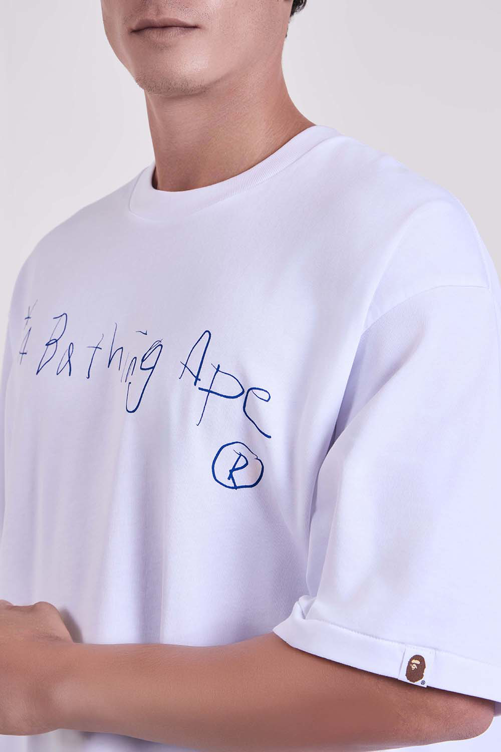 טי שירט Hand Draw Bathing Ape רלקסד פיט כותנה