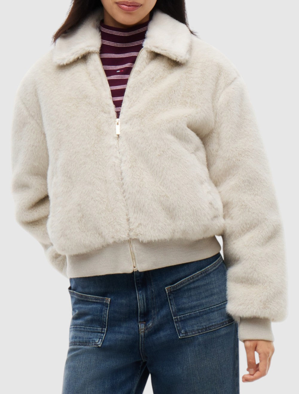 ז'קט דמוי פרווה