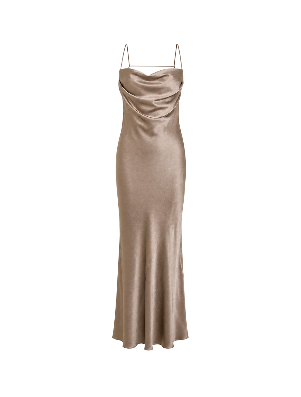 שמלה backless cowl משי סטן
