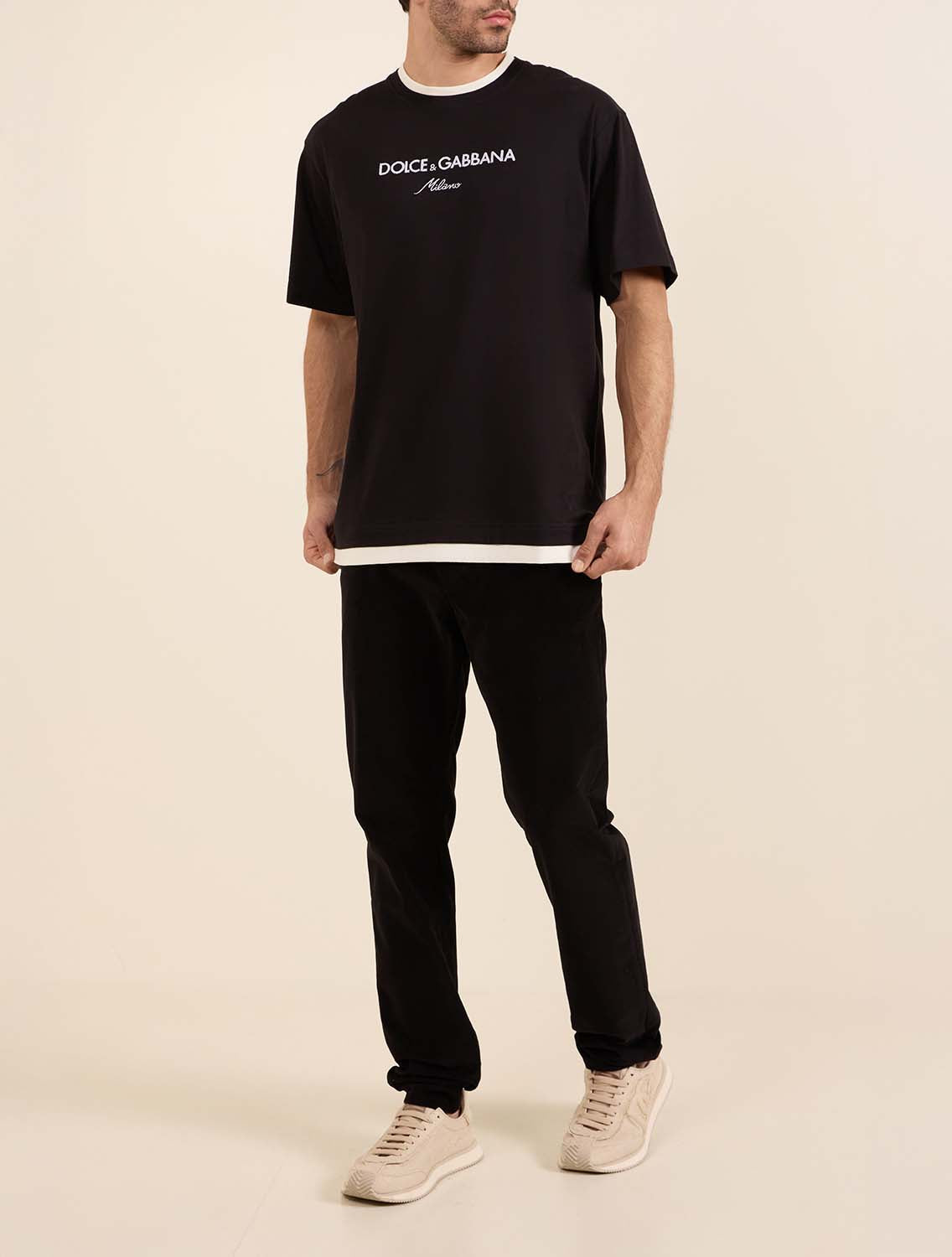מכנסיים Denim-Style כותנה קשמיר