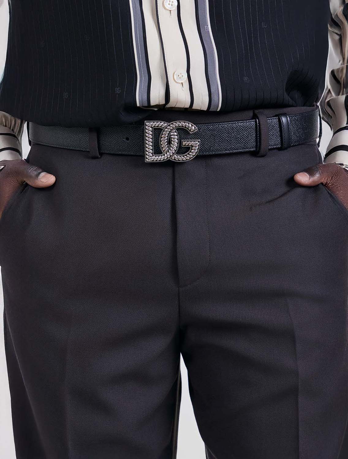 חגורה Calfskinv DG לוגו