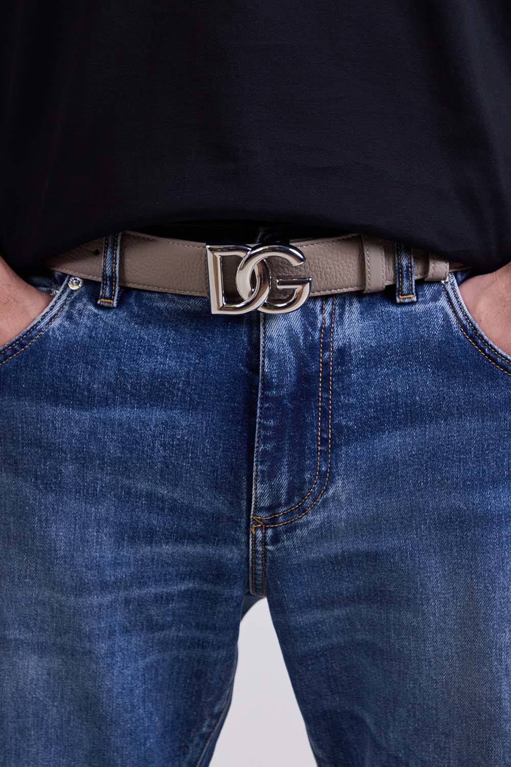 חגורה Calfskinv DG לוגו