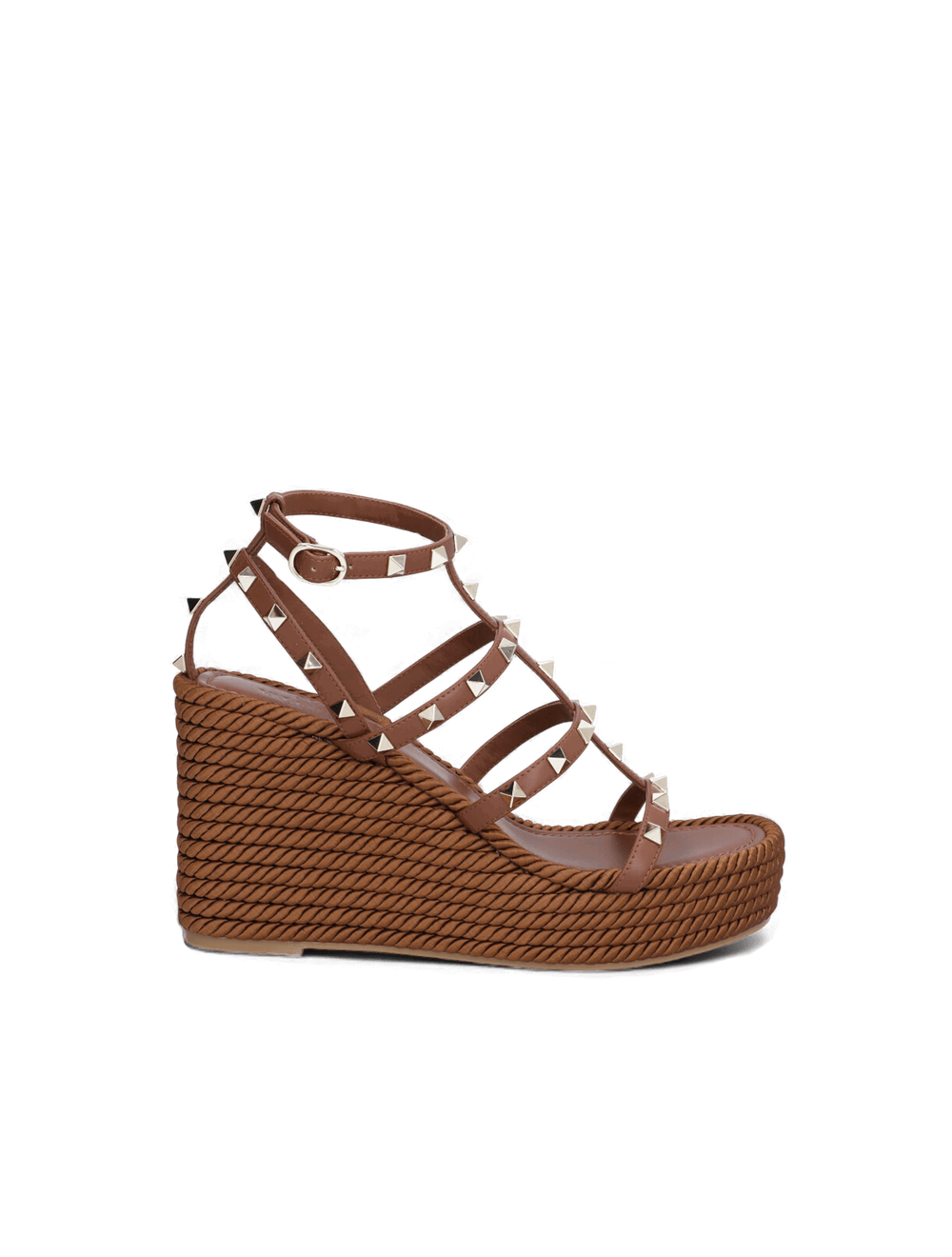 סנדלים Rockstud עור וודג'