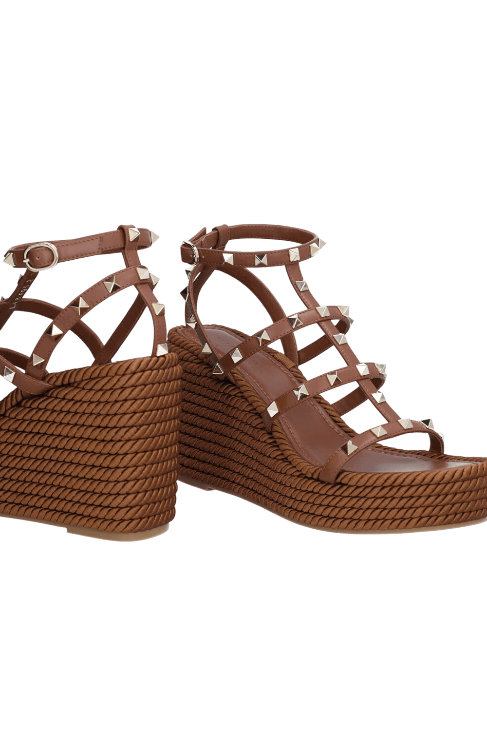 סנדלים Rockstud עור וודג'