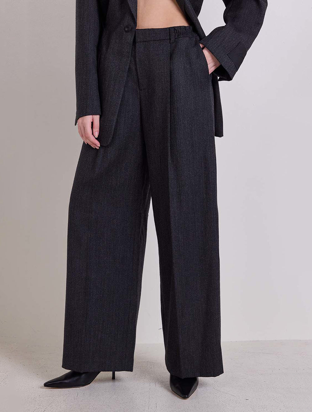 מכנסיים מותן בינוני טיילורד צמר