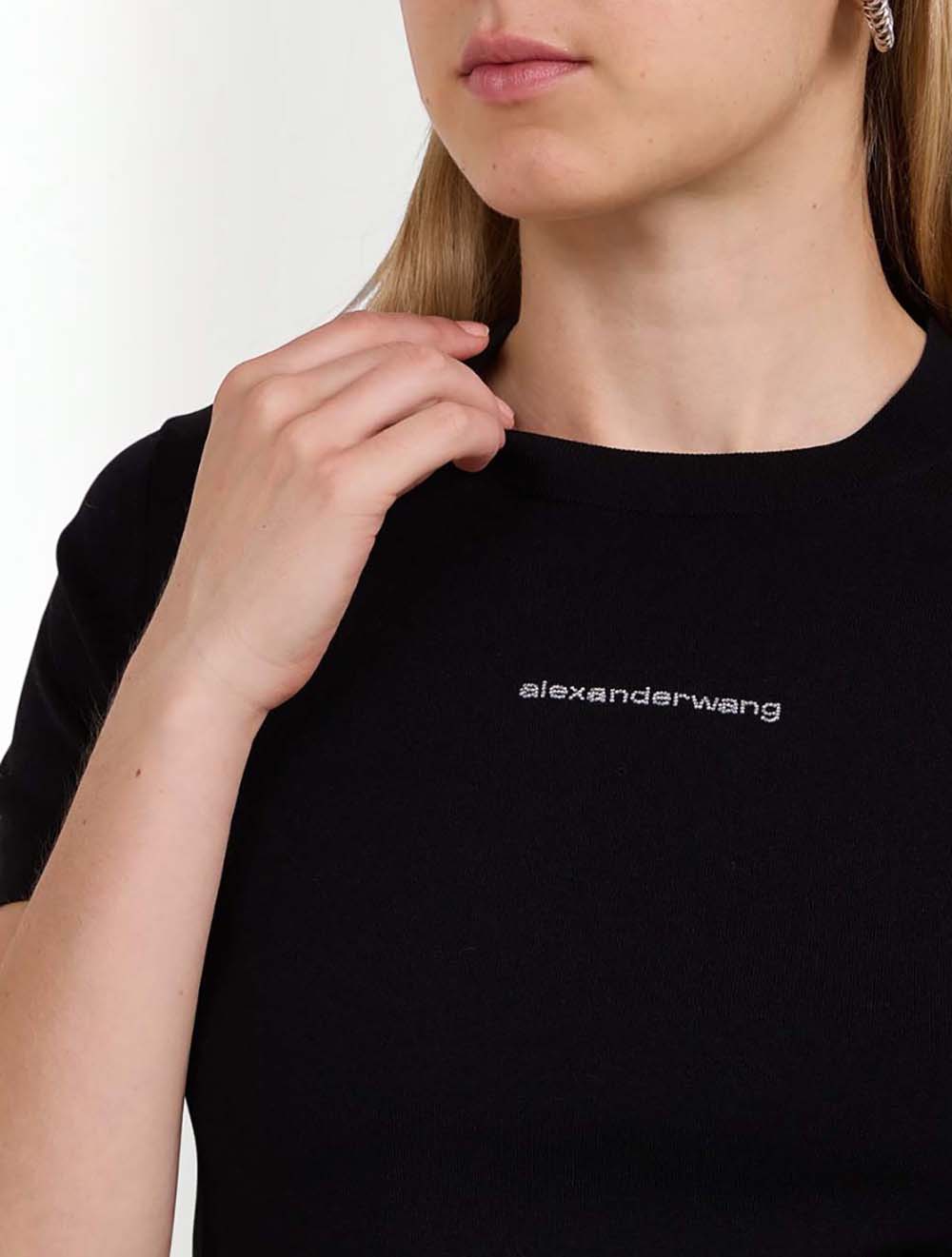 טי שירט פיטד Crewneck