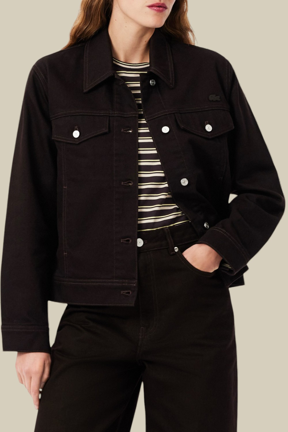 ז'קט ג'ינס סלים פיט Buttoned