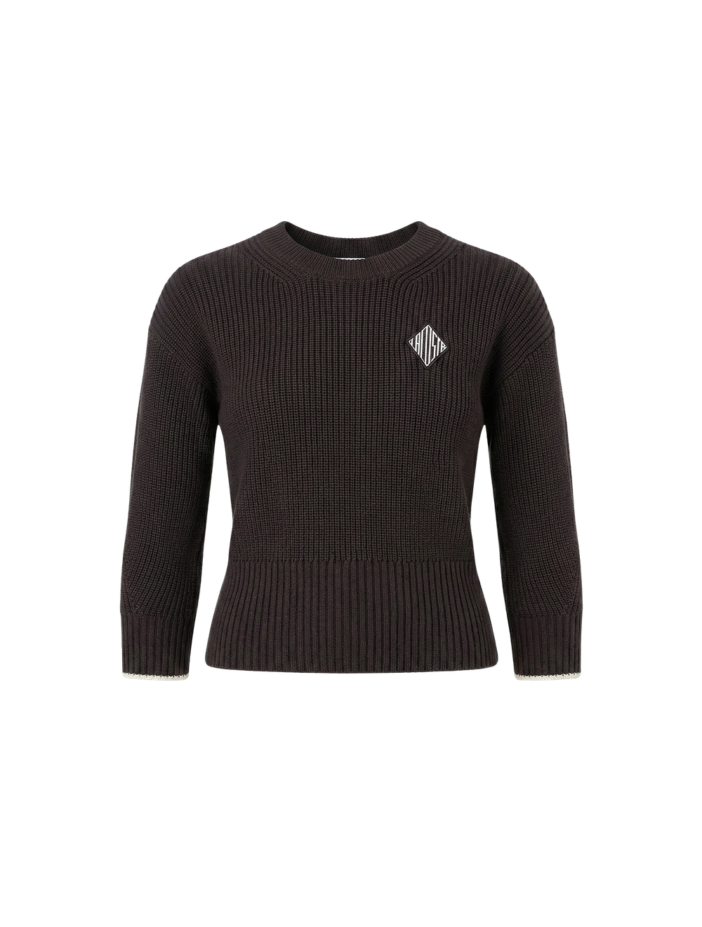 סוודר כותנה צווארון עגול