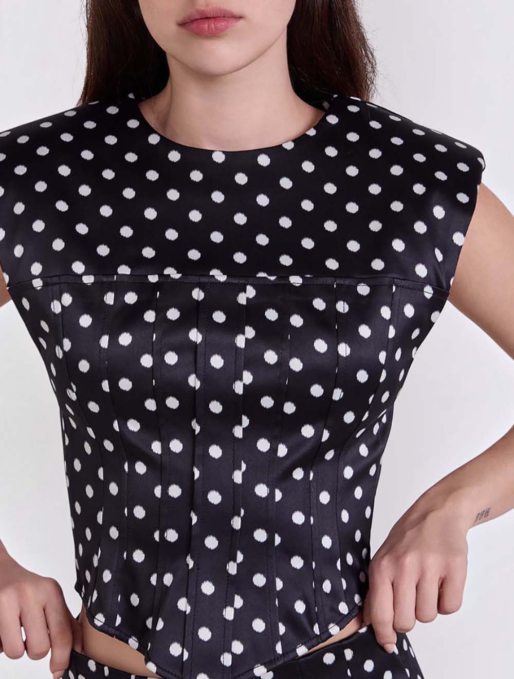 טופ Corset סטן