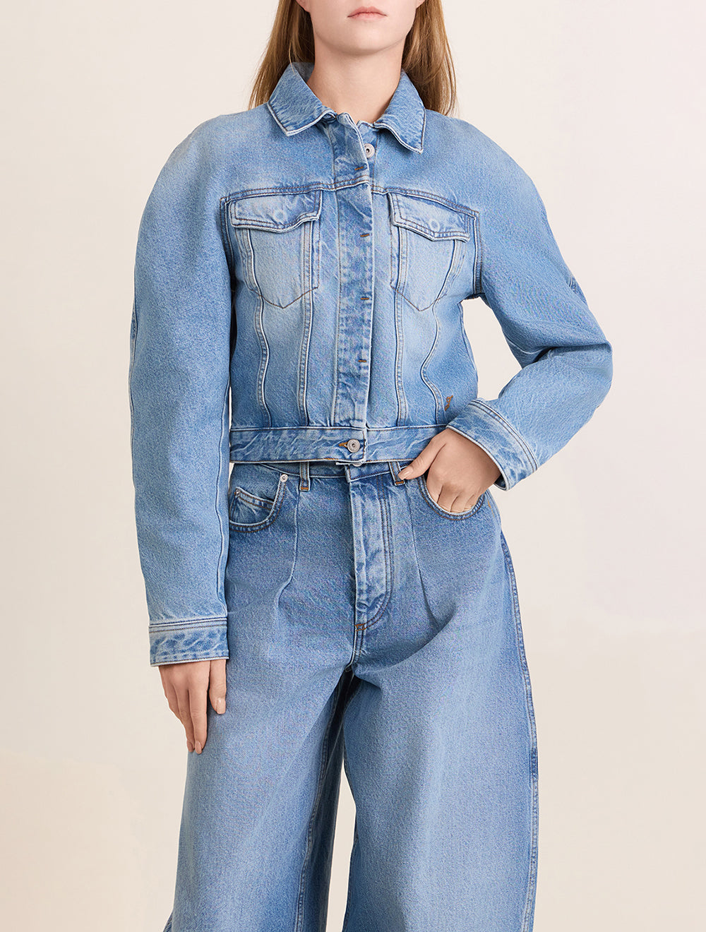 ז'קט ג'ינס LA Veste דה נים Ovalo