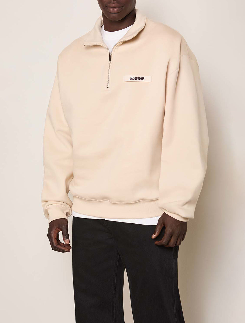 סווטשירט גרוסגריין Zipped-Rollneck כותנה