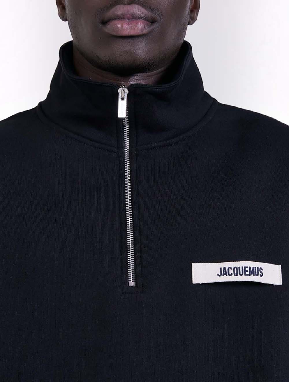 סווטשירט גרוסגריין Zipped-Rollneck כותנה